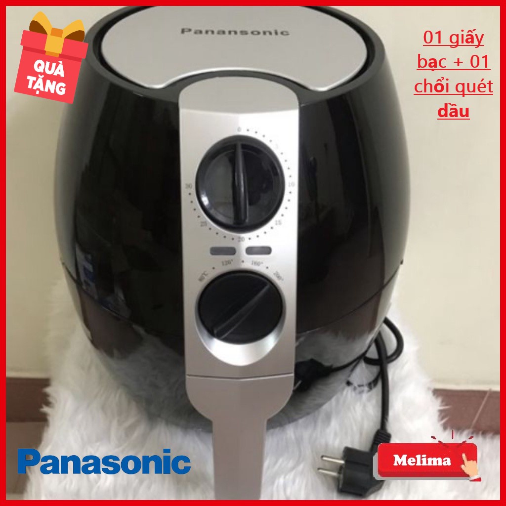 Nồi chiên Không dầu [Bảo hành 06 tháng] Panasonic 4.5L Công nghệ chân không, an toàn và dễ dàng vệ sinh, Melima